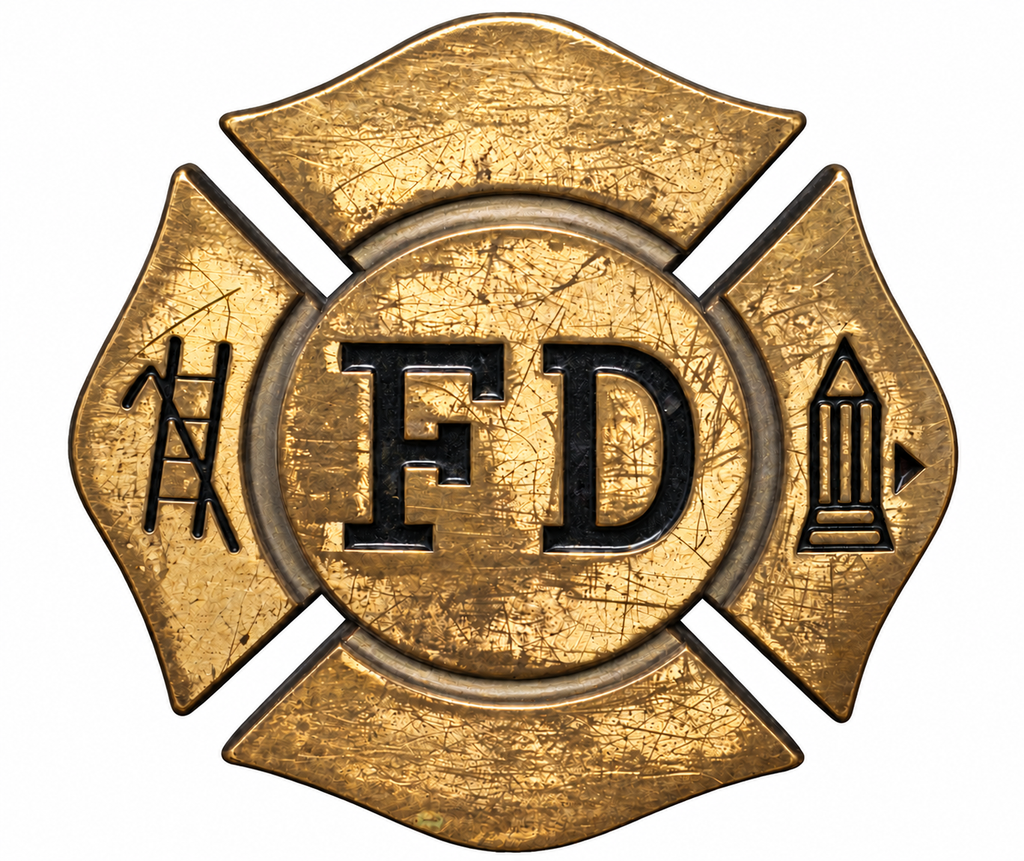 Brass Fire Department Buckle