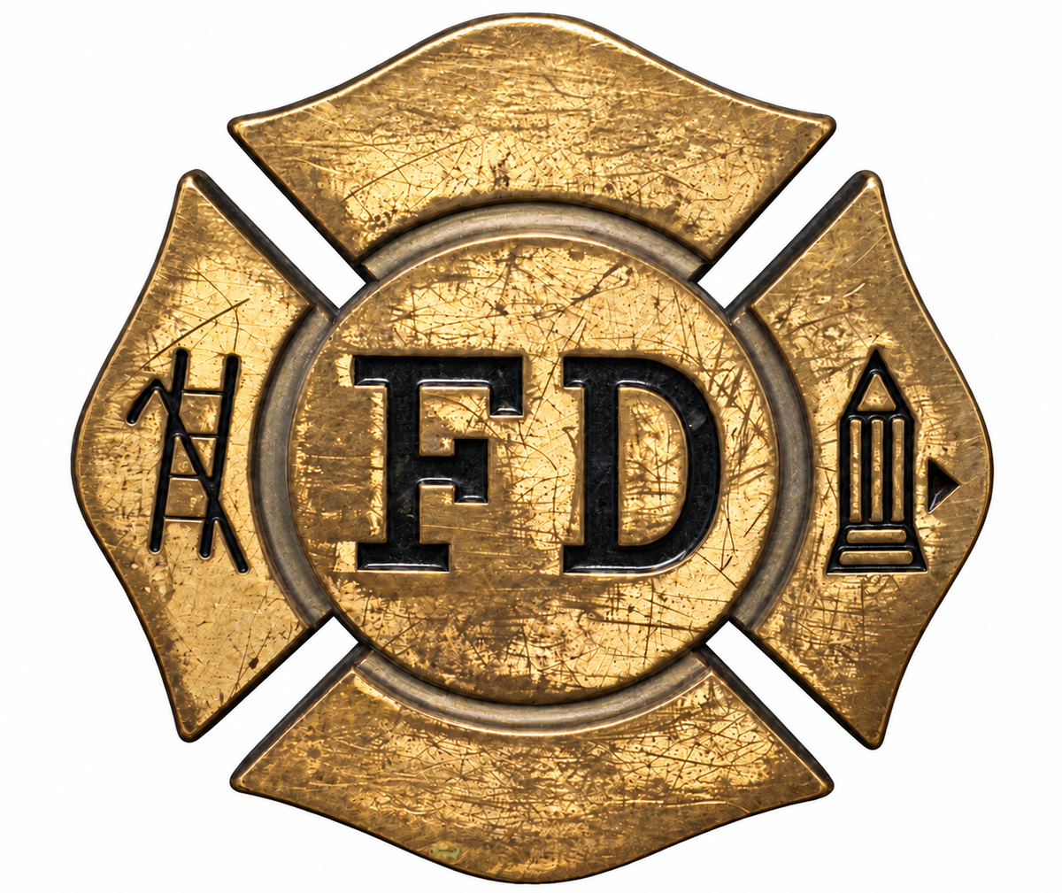 Brass Fire Department Buckle