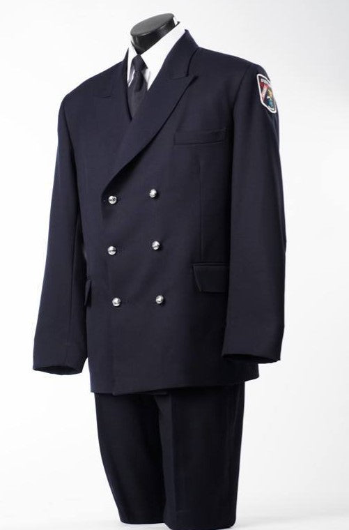 Ladies Double Breasted 6 Button Navy Tunic Jacket