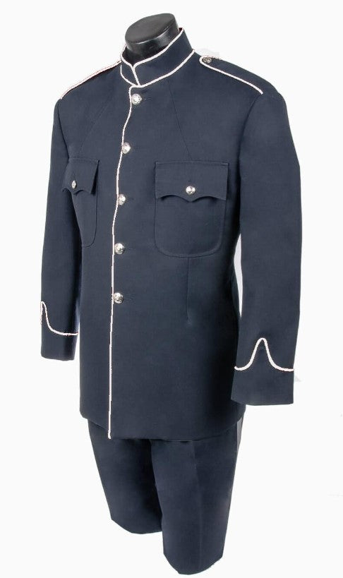 Ladies Navy Peace Officer High Collar Jacket with Grey Trim