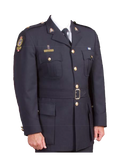 Mens Police Single Breasted 4 Button Navy Working Tunic Jacket
