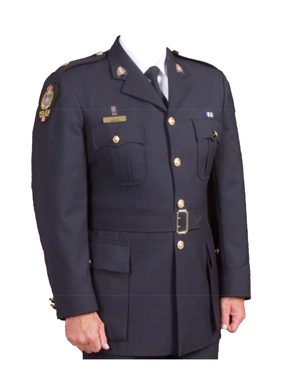Mens Police Single Breasted 4 Button Navy Working Tunic Jacket