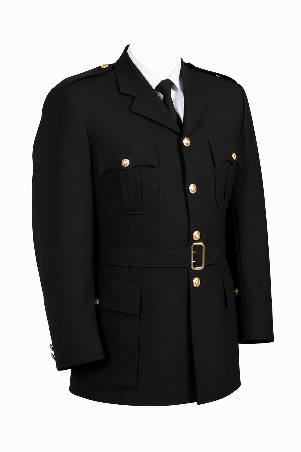 Mens Single Breasted 4 Button Working Tunic Jacket
