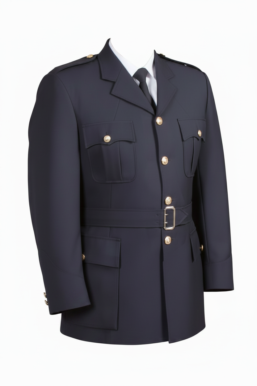 Mens Single Breasted 4 Button Working Tunic Jacket